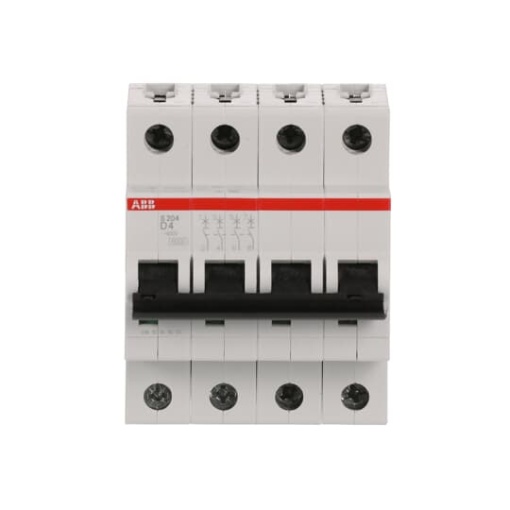 Miniature Circuit Breaker - S200 - 4P - 4 A - D