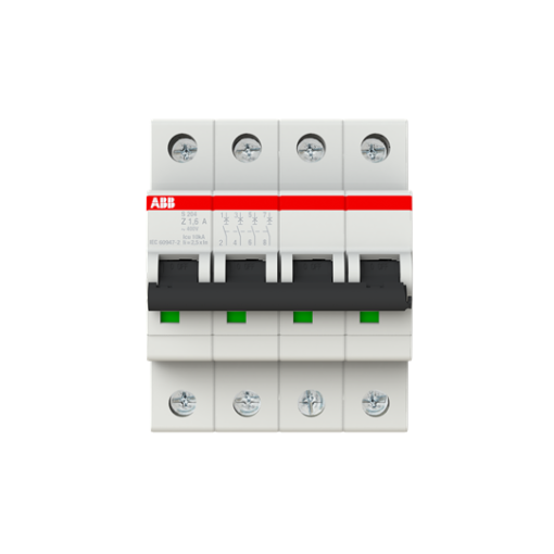 Miniature Circuit Breaker - S200 - 4P - 1.6 A - Z - AC 6 kA