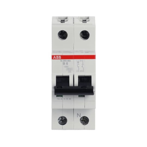 Miniature Circuit Breaker - S200 - 1PN - 6 A - B