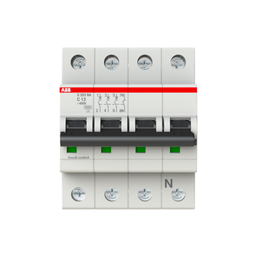 Miniature Circuit Breaker - S200 - 3PN - 13 A - C
