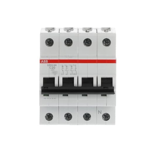 Miniature Circuit Breaker - S200 - 3PN - 20 A - C - AC 6 kA