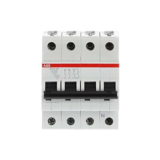 Miniature Circuit Breaker - S200 - 3PN - 32 A - C - AC 6 kA