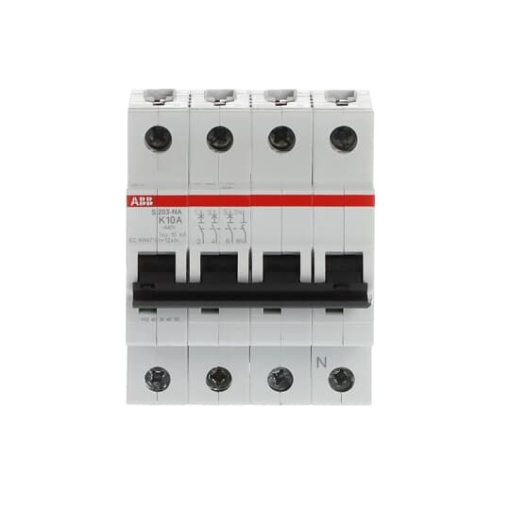 Miniature Circuit Breaker - S200 - 3PN - 10 A - K - AC 6 kA