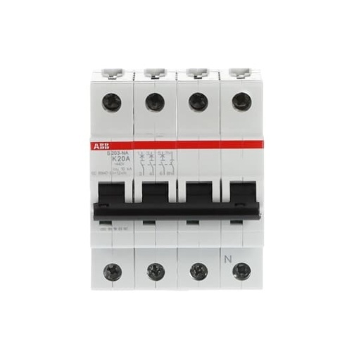 Miniature Circuit Breaker - S200 - 3PN - 20 A - K - AC 6 kA