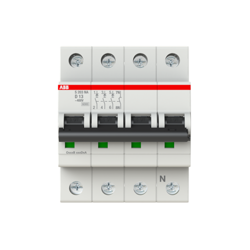 Miniature Circuit Breaker - S200 - 3PN - 13 A - D