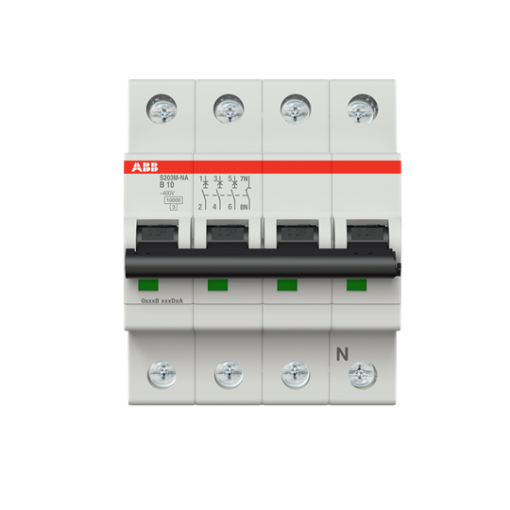 Miniature Circuit Breaker - S200M - 3PN - 10 A - B