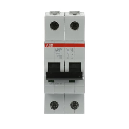 Miniature Circuit Breaker - S200M - 2P - 13 A - C