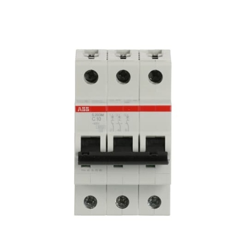 Miniature Circuit Breaker - S200M - 3P - 10 A - C