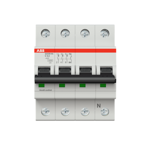 Miniature Circuit Breaker  S200M  3PN  05 A  C