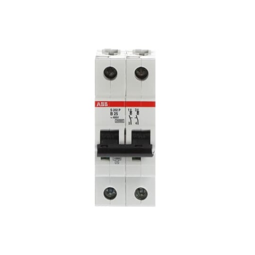 S202P-B25 Miniature Circuit Breaker - 2P - B - 25 A