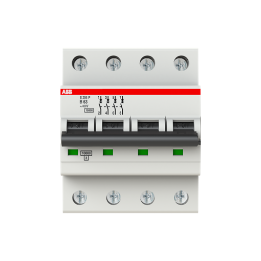 S204P-B63 Miniature Circuit Breaker - 4P - B - 63 A