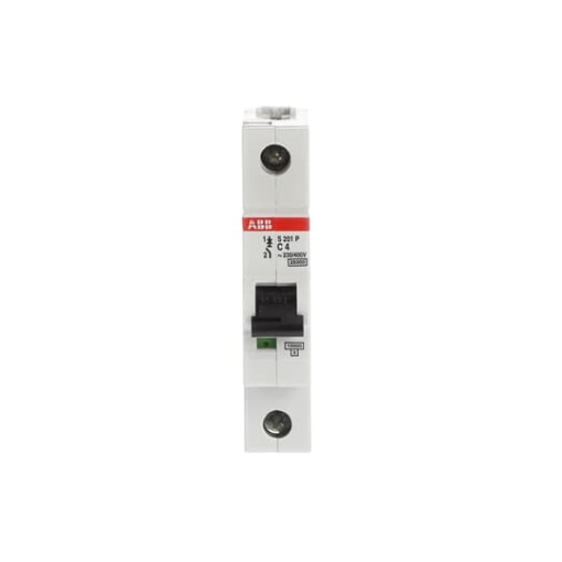 Miniature Circuit Breaker - S200P - 1P - 4 A - C - AC 25 kA