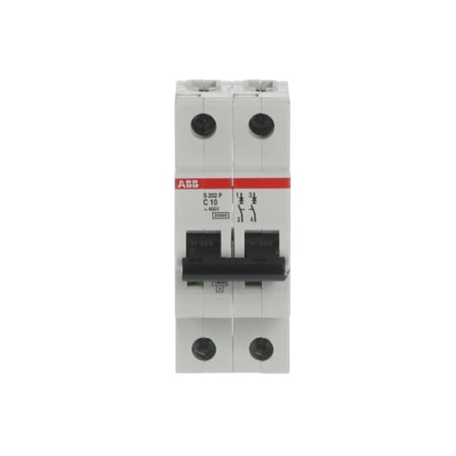 Miniature Circuit Breaker - S200P - 2P - 10 A - C - AC 25 kA