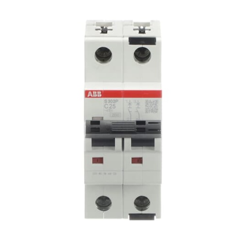 S202P-C25 Miniature Circuit Breaker - 2P - C - 25 A