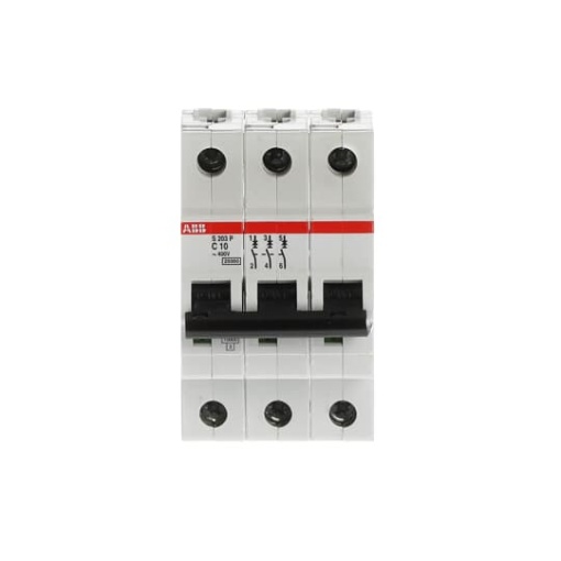 Miniature Circuit Breaker - S200P - 3P - 10 A - C - AC 25 kA