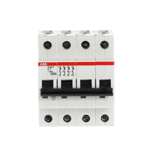 S204P-C1 Miniature Circuit Breaker - 4P - C - 1 A
