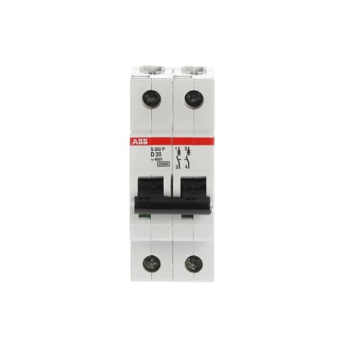 S202P-D20 Miniature Circuit Breaker - 2P - D - 20 A