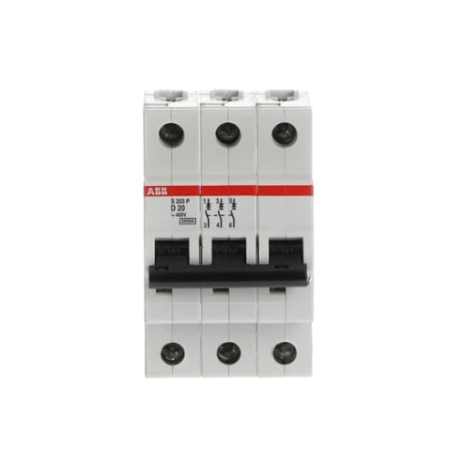 S203P-D20 Miniature Circuit Breaker - 3P - D - 20 A