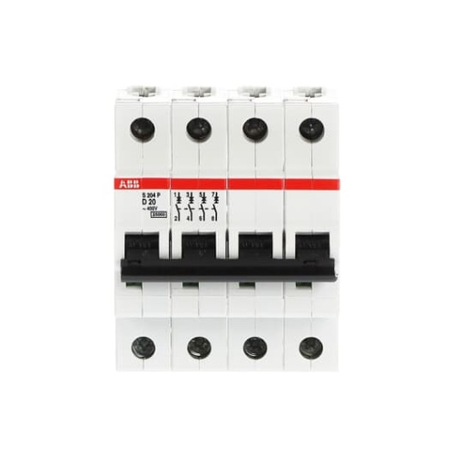 S204P-D20 Miniature Circuit Breaker - 4P - D - 20 A