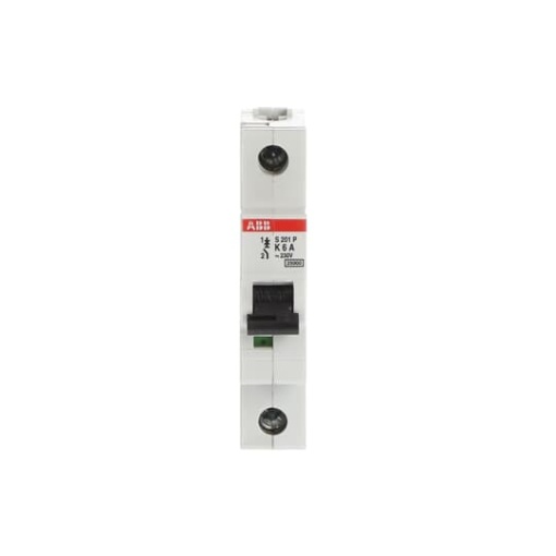 S201P-K6 Miniature Circuit Breaker - 1P - K - 6 A