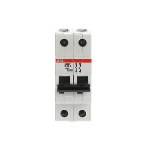 S202P-K63 Miniature Circuit Breaker - 2P - K - 63 A