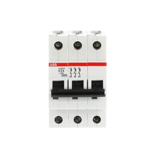 S203P-K6 Miniature Circuit Breaker - 3P - K - 6 A