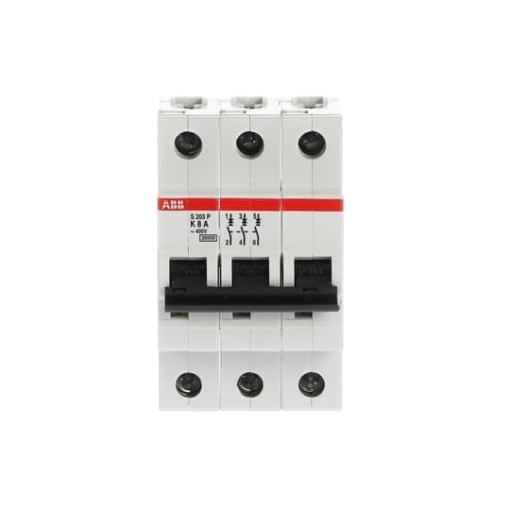 S203P-K8 Miniature Circuit Breaker - 3P - K - 8 A