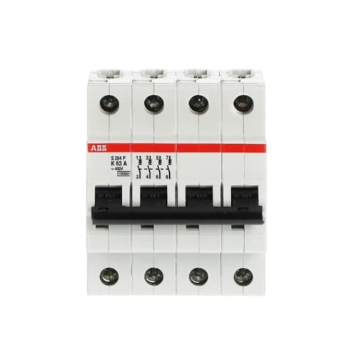 S204P-K63 Miniature Circuit Breaker - 4P - K - 63 A