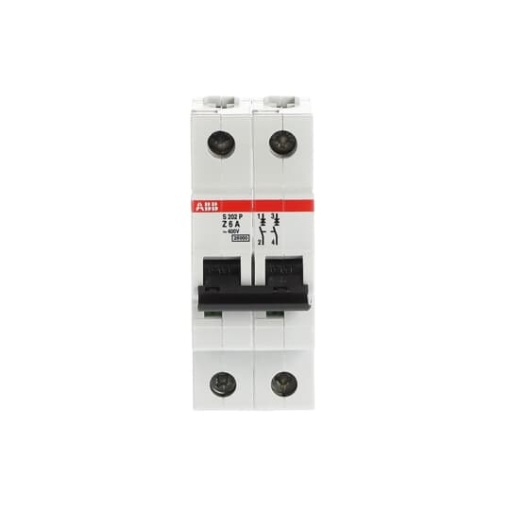 S202P-Z6 Miniature Circuit Breaker - 2P - Z - 6 A