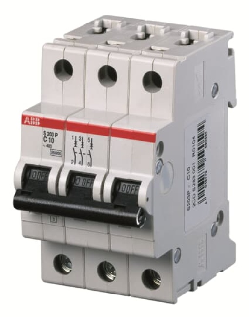S203P-Z0.5 Miniature Circuit Breaker - 3P - Z - 0.5 A