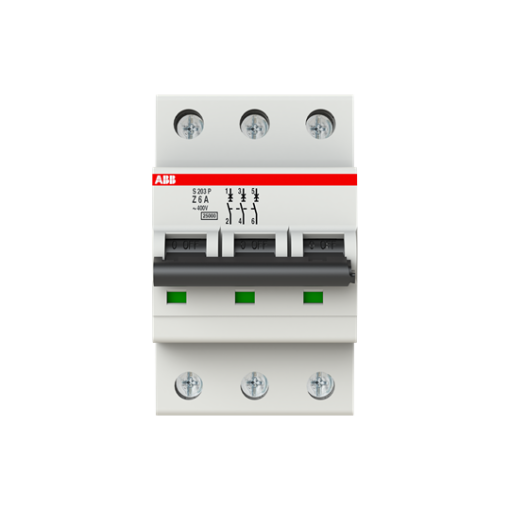 S203P-Z6 Miniature Circuit Breaker - 3P - Z - 6 A