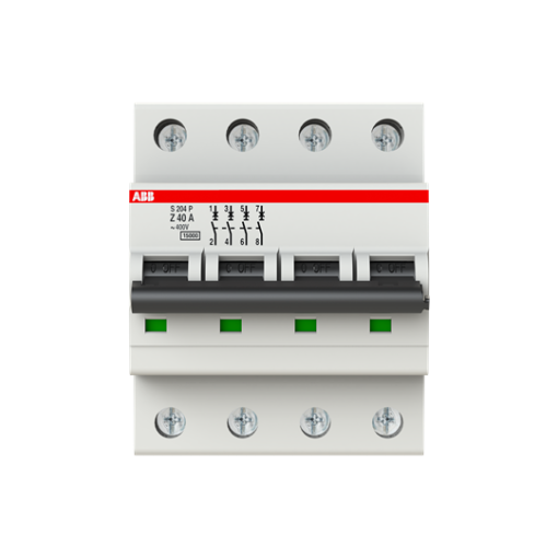 S204P-Z40 Miniature Circuit Breaker - 4P - Z - 40 A