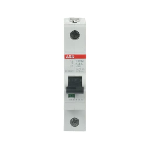 Miniature Circuit Breaker - S200M - 1P - 4 A - K - AC 10 kA