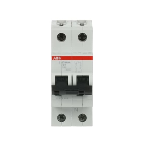 Miniature Circuit Breaker - S200M - 1PN - 2 A - D - AC 10 kA