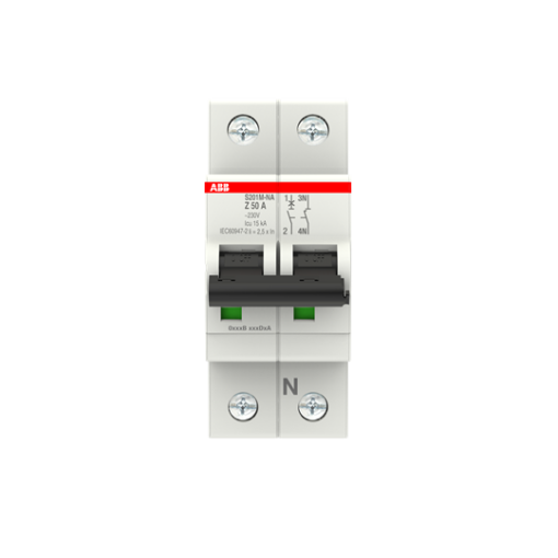 Miniature Circuit Breaker - S200M - 1PN - 50 A - Z