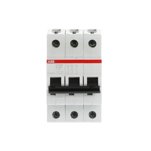 Miniature Circuit Breaker - S200M - 3P - 4 A - K