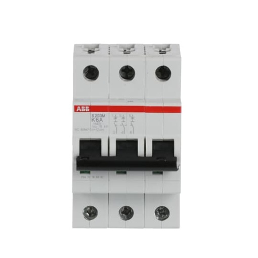 Miniature Circuit Breaker - S200M - 3P - 6 A - K
