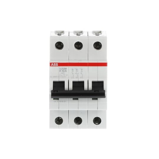 Miniature Circuit Breaker - S200M - 3P - 10 A - K