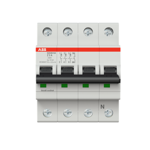 Miniature Circuit Breaker  S200M  3PN  3 A  Z