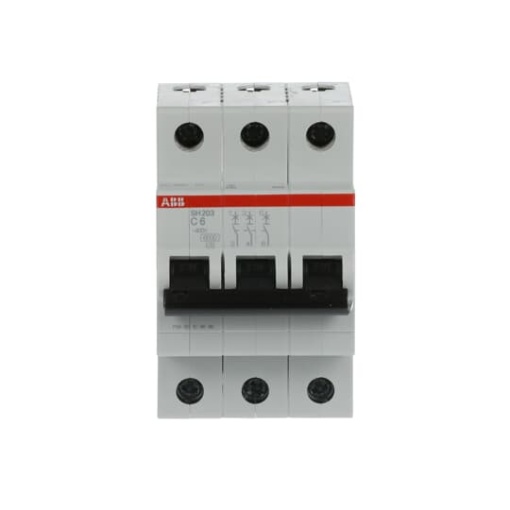 Miniature Circuit Breaker - SH200 - 3P - 6 A - C - AC 6 kA