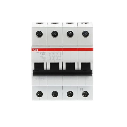 Miniature Circuit Breaker - SH200 - 3PN - 20 A - C - AC 6 kA