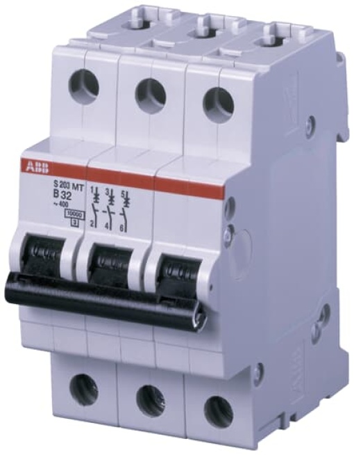 S203MT-C4 Miniature Circuit Breaker - 3P - C - 4 A