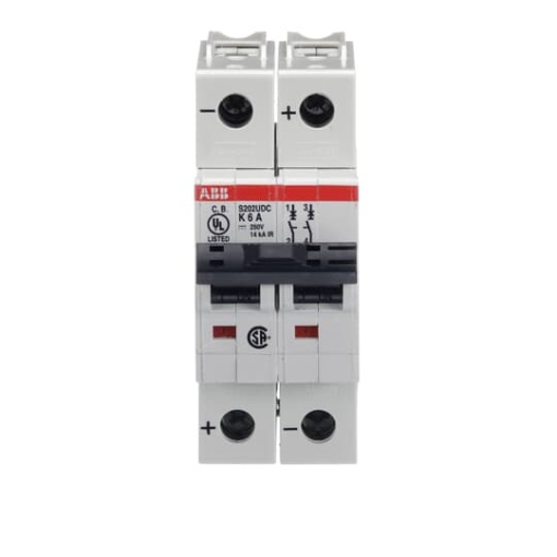 Miniature Circuit Breaker - S200UDC - 2P - 6 A - K