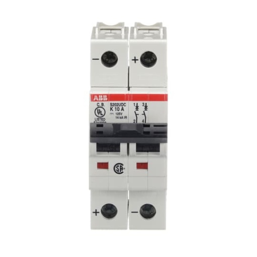 Miniature Circuit Breaker - S200UDC - 2P - 10 A - K