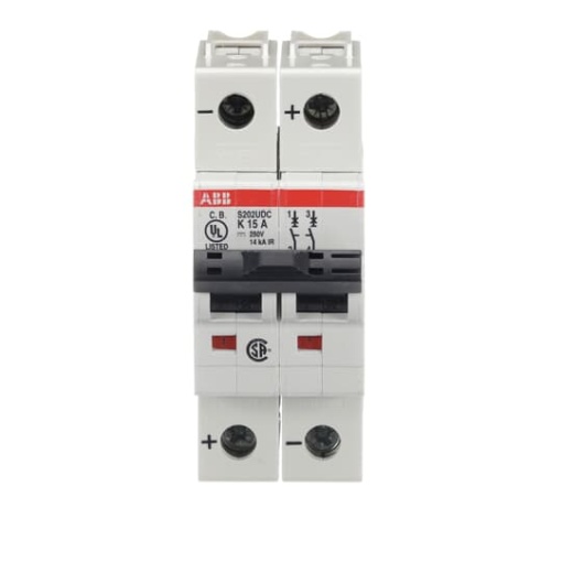 Miniature Circuit Breaker - S200UDC - 2P - 15 A - K