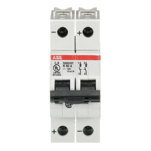 Miniature Circuit Breaker - S200UDC - 2P - 60 A - K