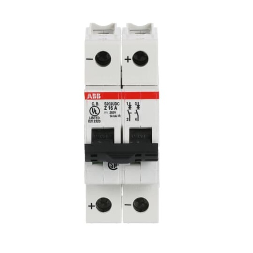 Miniature Circuit Breaker - S200UDC - 2P - 16 A - Z