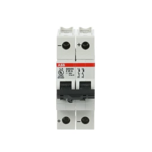 Miniature Circuit Breaker - S200UDC - 2P - 20 A - Z