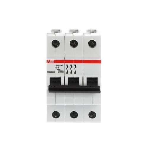 S203MT-D4 Miniature Circuit Breaker - 3P - D - 4 A