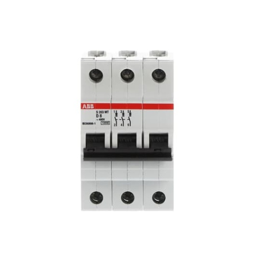 S203MT-D8 Miniature Circuit Breaker - 3P - D - 8 A